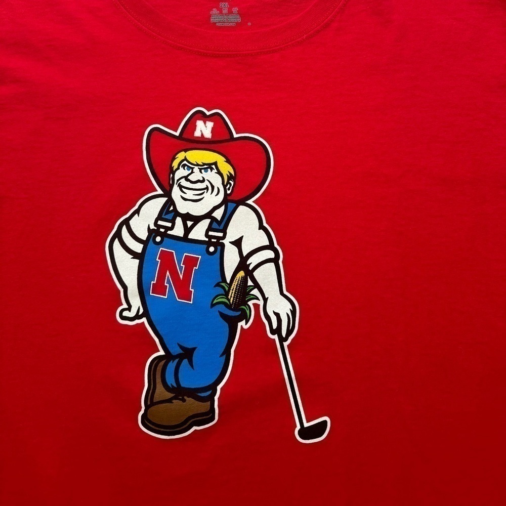 Red Champion Nebraska Cornhuskers Golf NCAA College t shirt men’s XXL - Picture 5 of 6